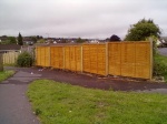 Wall replaced with fence panels