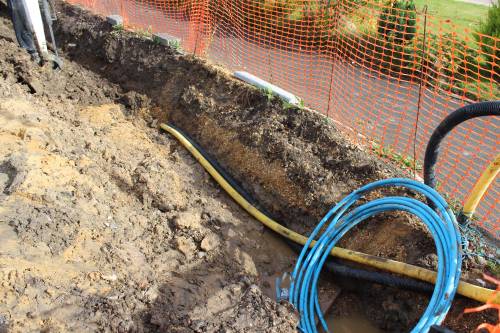 Trench ready for services to be installed