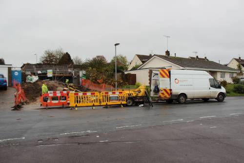 The gas supplier also connecting us to the main supply under the pavement