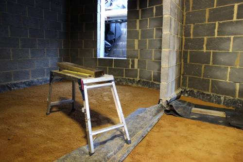 Base layer of sand for the whole house interior