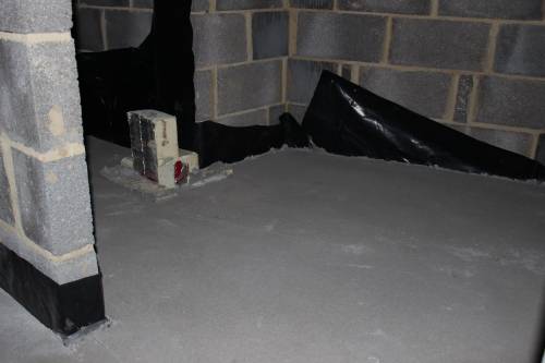 Ensuite - insulation blocks where pipes will go