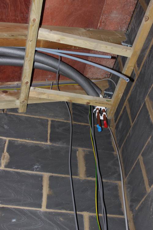 Water piping for the boiler