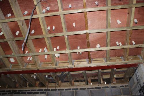 Spare insulation foam blocks attached over each screw