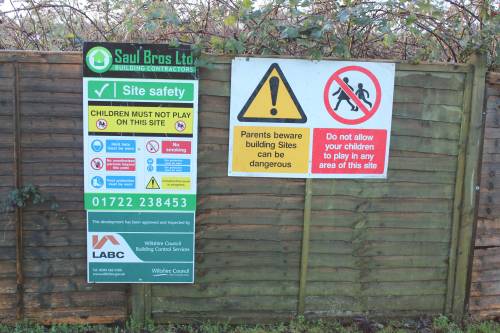 Saul Bros signage and safety notices