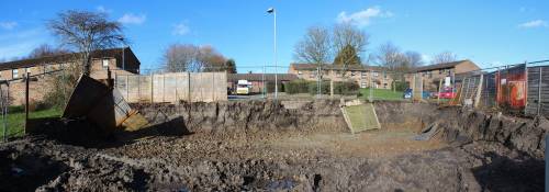 Panoramic view from the manhole cover