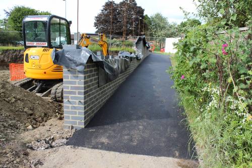 Freshly re-surfaced footpath