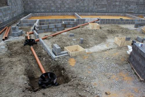 Drainage pipes from the bathroom and en-suite