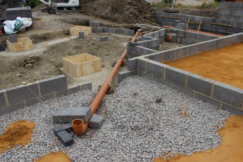 Pipes held in placed until the concrete is poured over the top