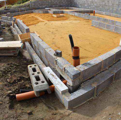 Mains water in (black) and waste water out (brown)