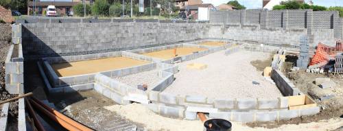 Final loads if ballast filling in the surrounding blocks