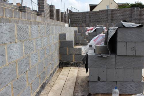 Beginnings of the internal walls