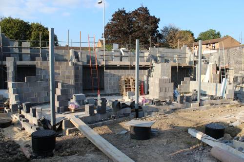These will support the upper wall and roof above the windows and doors