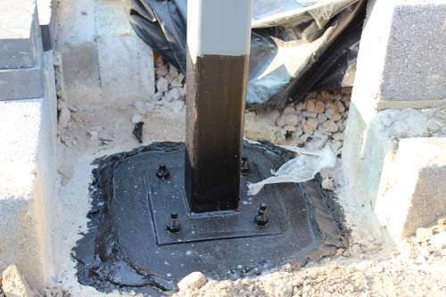 Coated with bitumen to help prevent corrosion