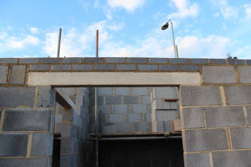 Larger lintel for wider opening