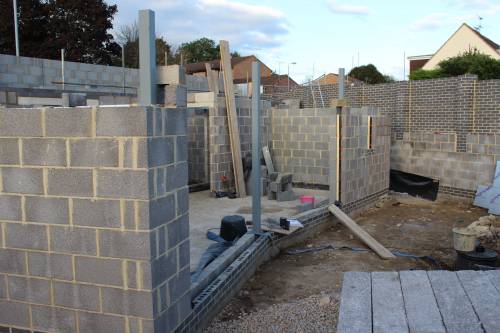 Padstones to support steels around large windows and french doors