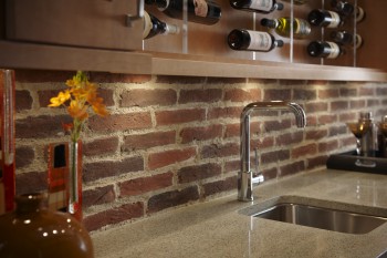 Kitchen brick splash-back
